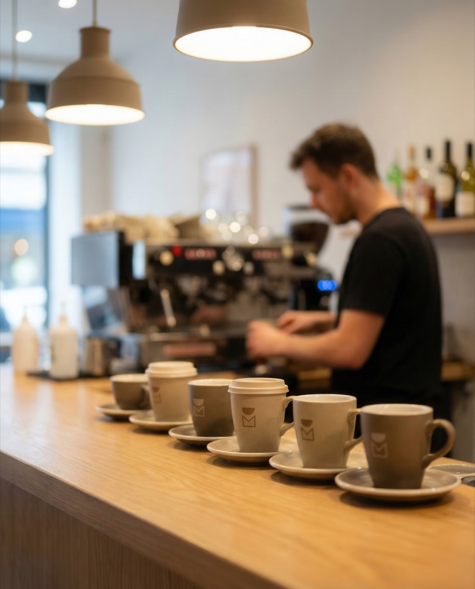 Portrait of a barista at work